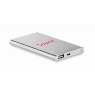 Power bank plano publicitario en aluminio 4000 mAh